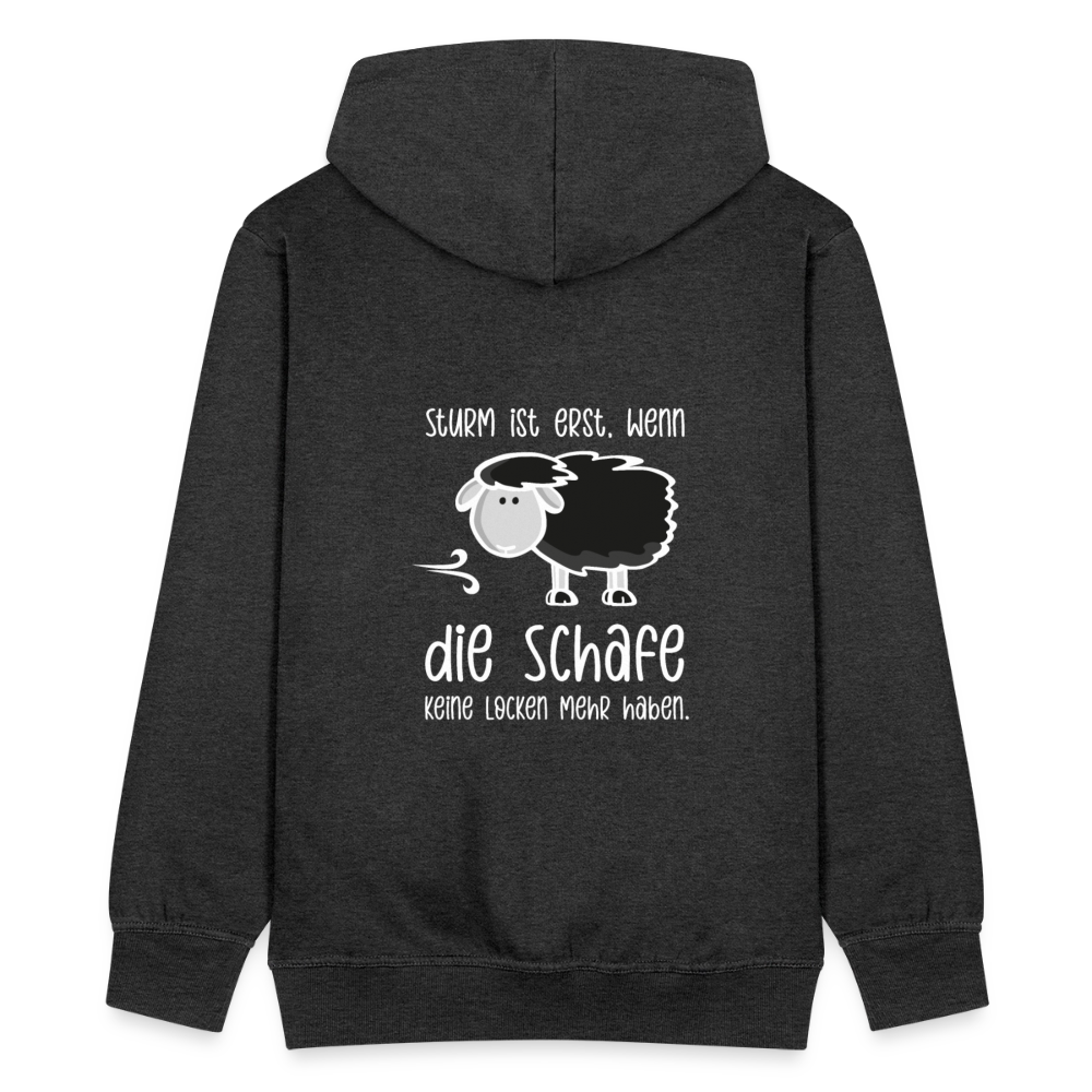 Herren Premium Kapuzenjacke - Schaf (weiss) - Anthrazit