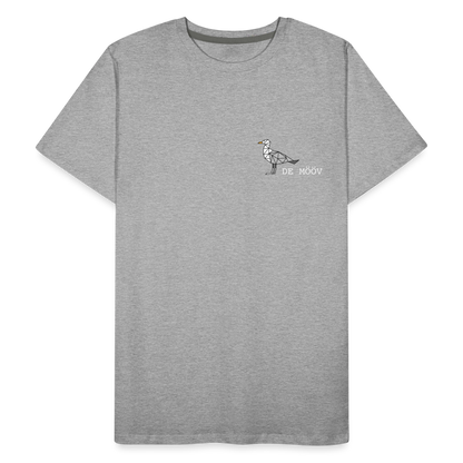 Männer Premium Bio T-Shirt - de mövv (weiss) - Grau meliert