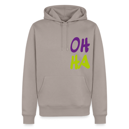 Herren Premium Hoodie - Oh ha - Taupe