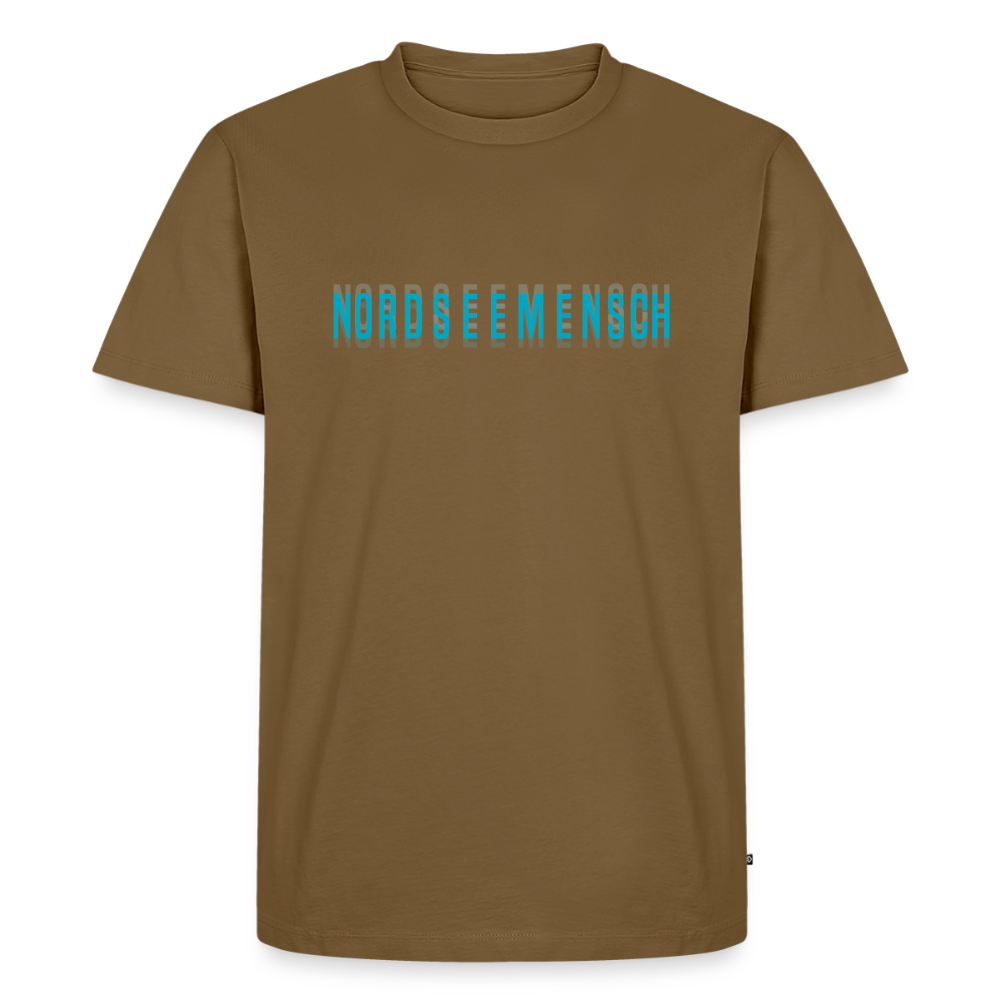 Nordseemensch - Herren Premium T-Shirt - Nussbraun