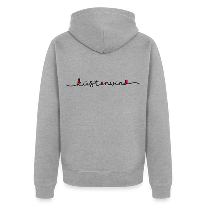 Küstenwind - Herren Premium Kapuzenjacke - Grau meliert