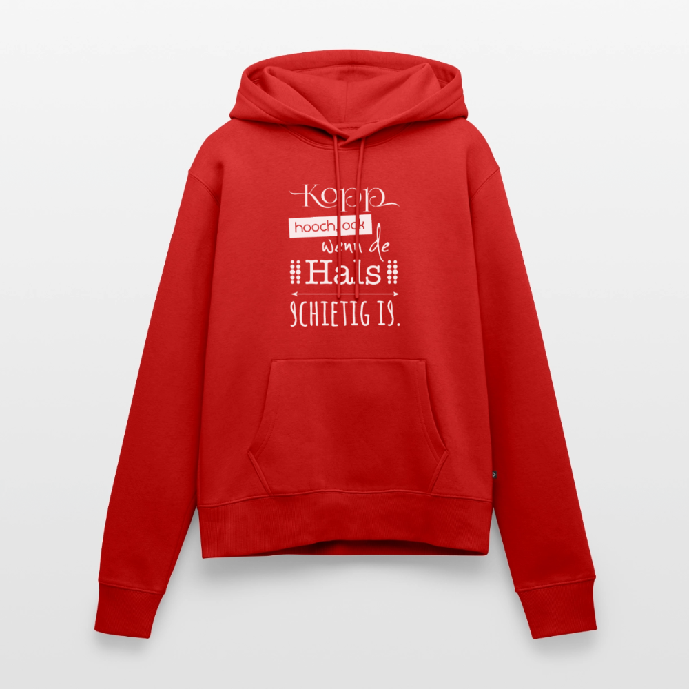 Damen Premium Hoodie - Kopp hooch (weiss) - Rot
