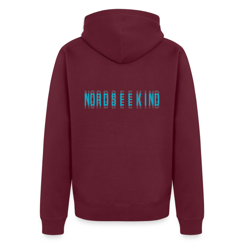 Nordseekind Herren Premium Kapuzenjacke - Burgunderrot