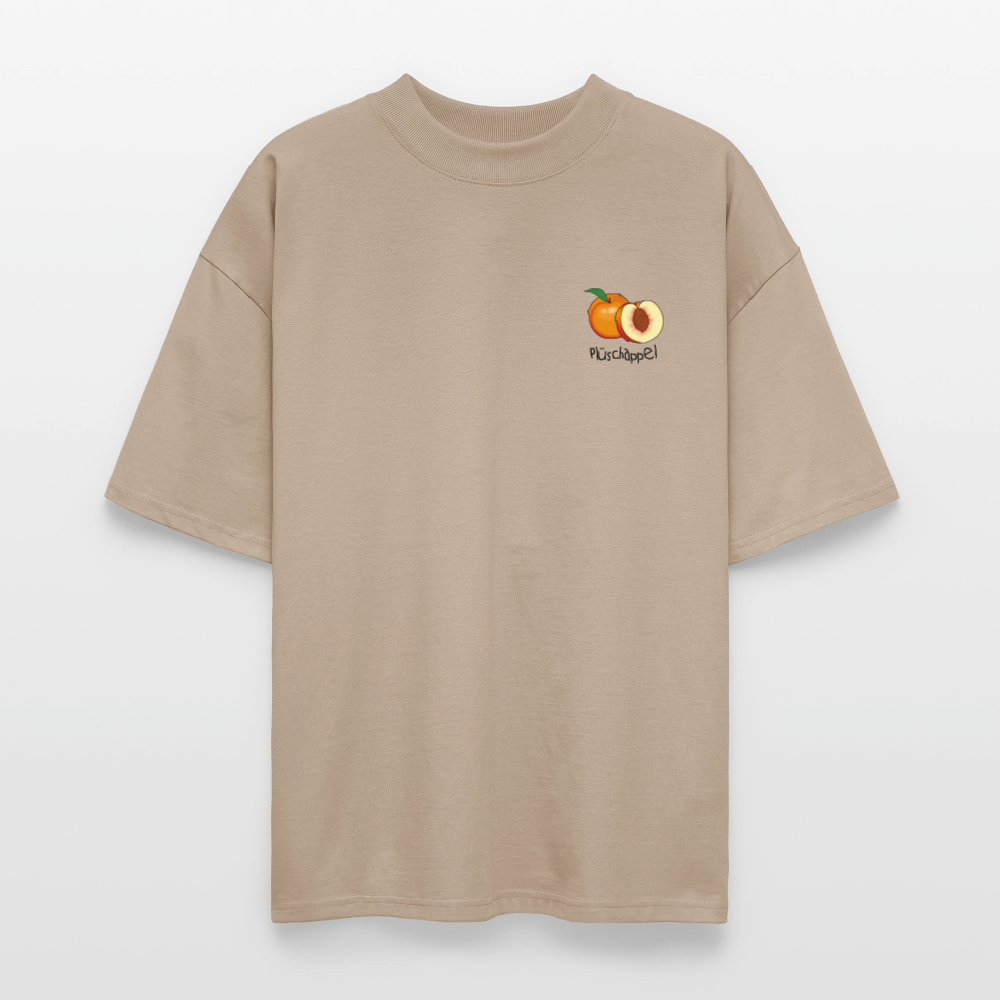 Unisex Oversize Bio-T-Shirt - Plüschappel - Steingrau