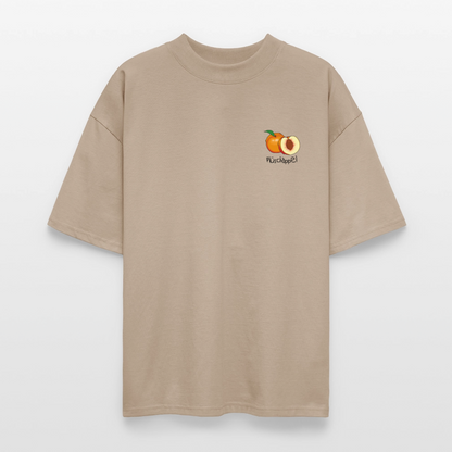 Unisex Oversize Bio-T-Shirt - Plüschappel - Steingrau