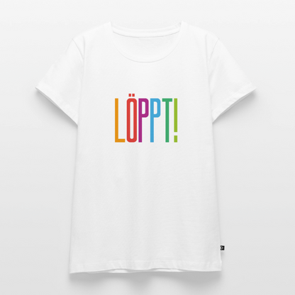 Damen Premium Bio T-Shirt - Löppt! - Weiß
