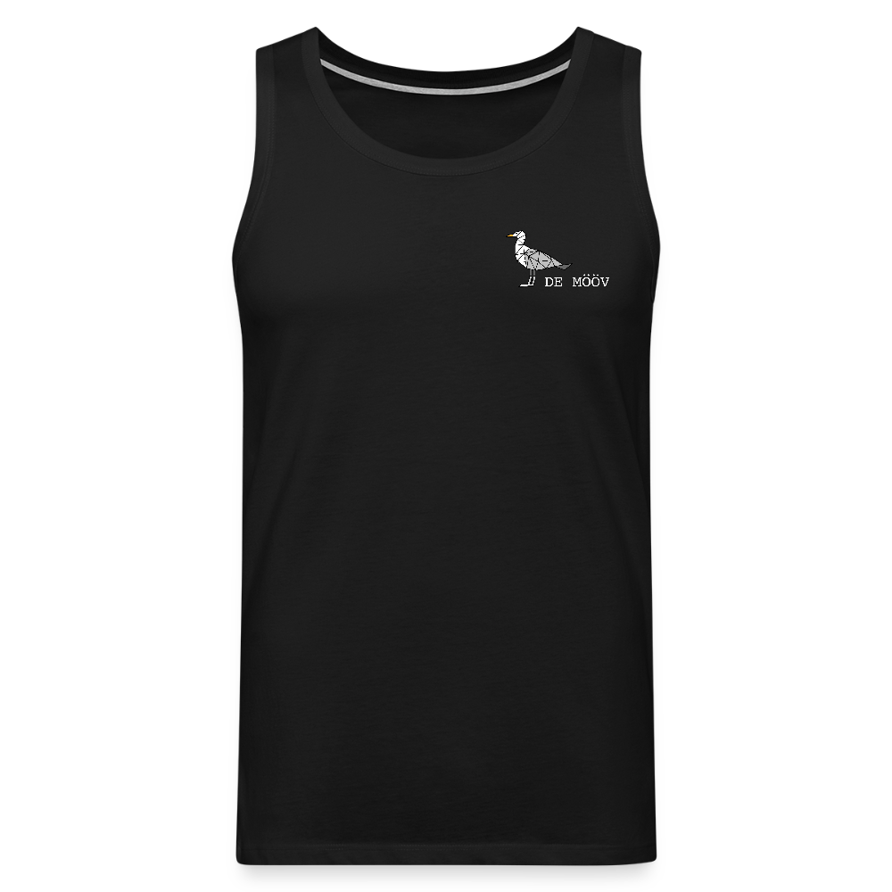 Männer Premium Tank Top - de Mööv (weiss) - Schwarz