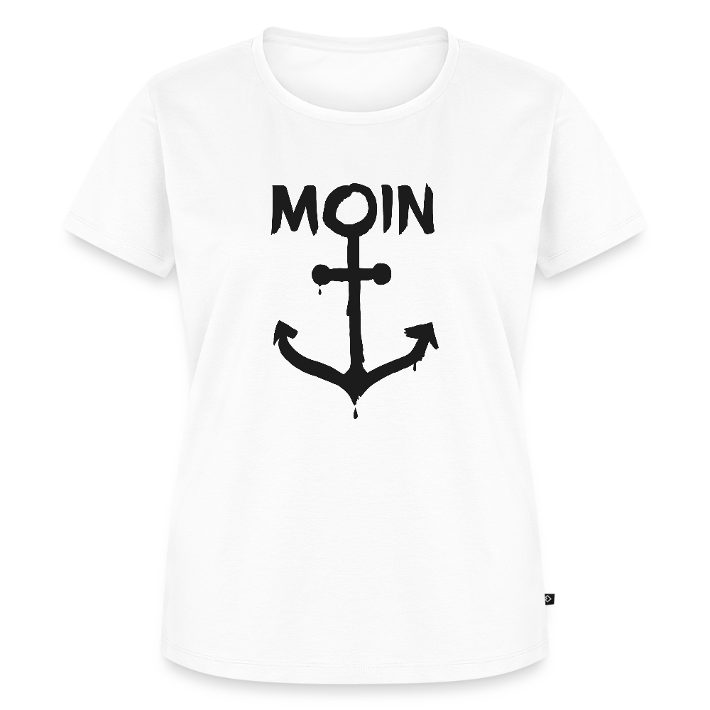 Damen Premium Bio T-Shirt - Moin Anker - Weiß