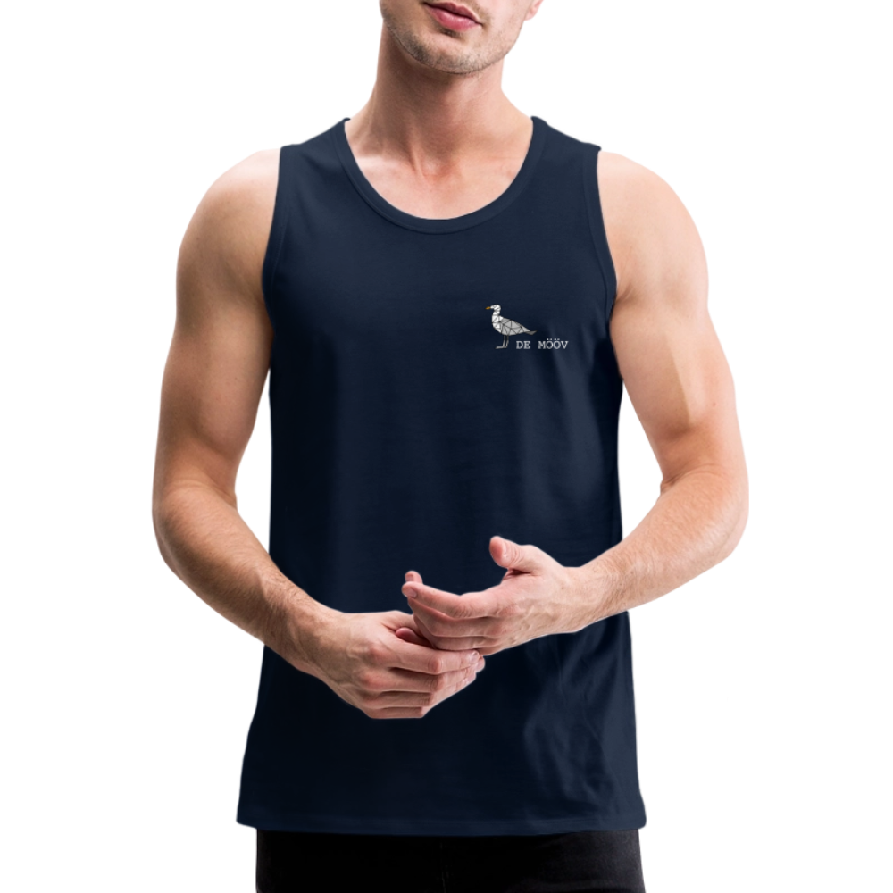 Männer Premium Tank Top - de Mööv (weiss) - Navy