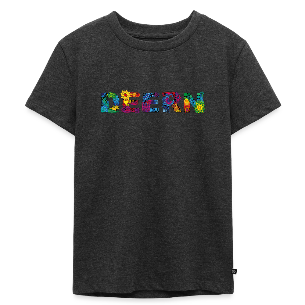 Kinder Premium T-Shirt - Deern - Anthrazit meliert