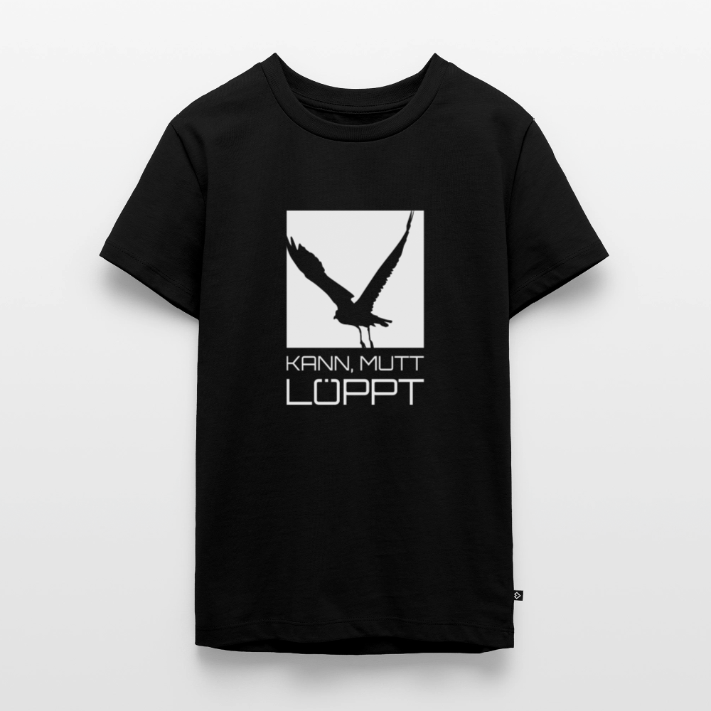 Teenager Premium T-Shirt - Kann, mutt, löppt (weiss) - Schwarz