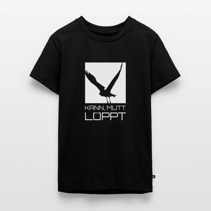 Teenager Premium T-Shirt - Kann, mutt, löppt (weiss) - Schwarz