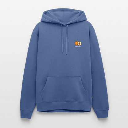Herren Premium Hoodie - Plüschappel weiß - Taubenblau