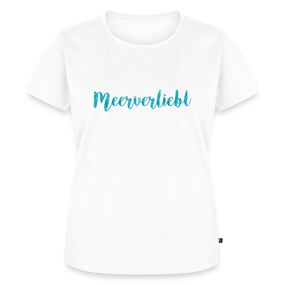 Damen Premium Bio T-Shirt - Meerverliebt - Weiß