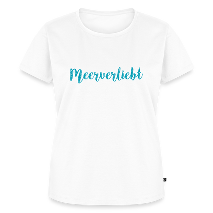 Damen Premium Bio T-Shirt - Meerverliebt - Weiß