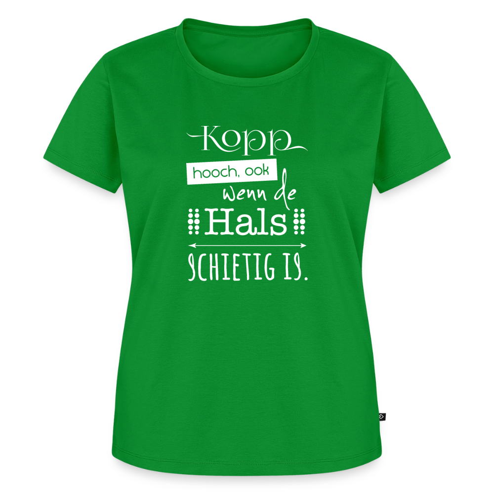 Damen Premium Bio T-Shirt - Kopp hooch (weiss) - Grün