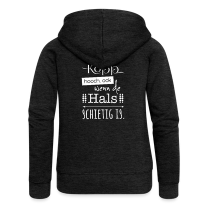 Frauen Premium Kapuzenjacke - Kopp hooch (weiss) - Anthrazit
