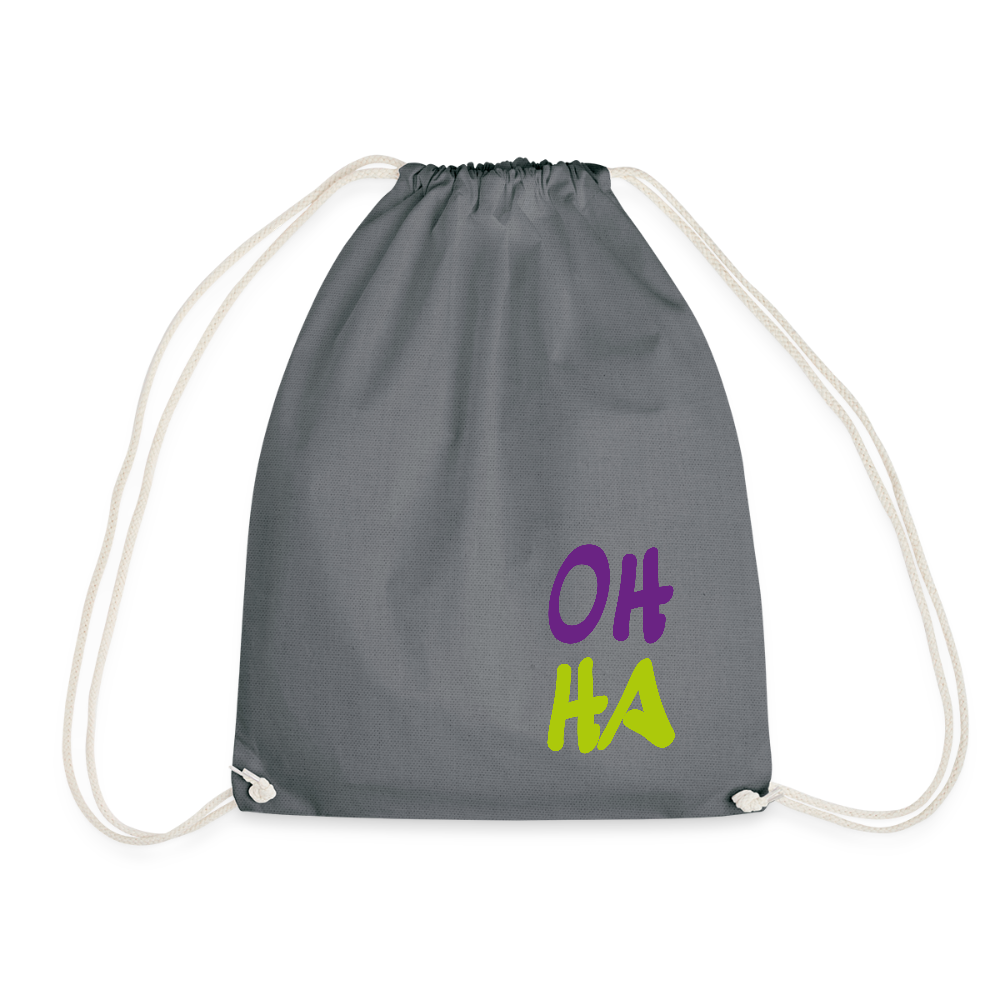 Turnbeutel - Oh ha - Grau