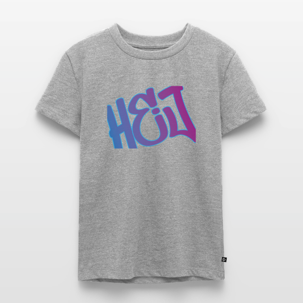 Kinder Premium T-Shirt "Hej" - Grau meliert