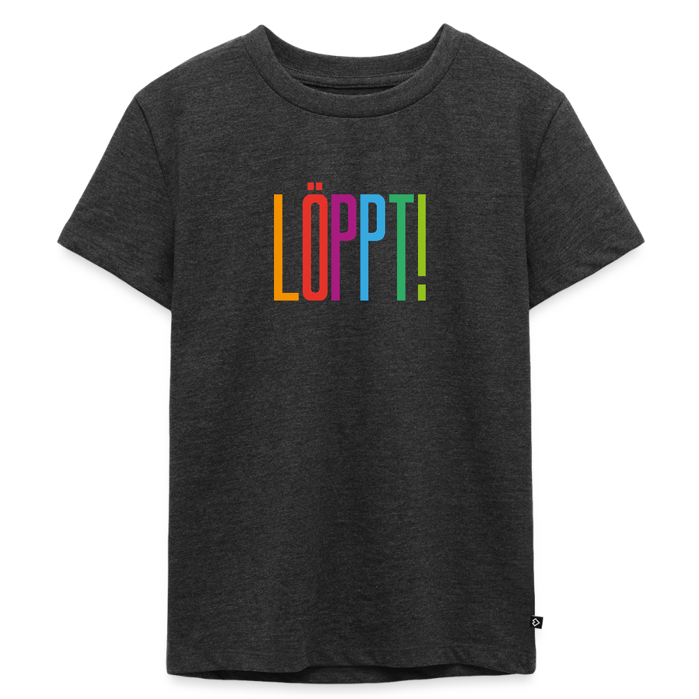 Kinder Premium T-Shirt - Löppt! - Anthrazit meliert