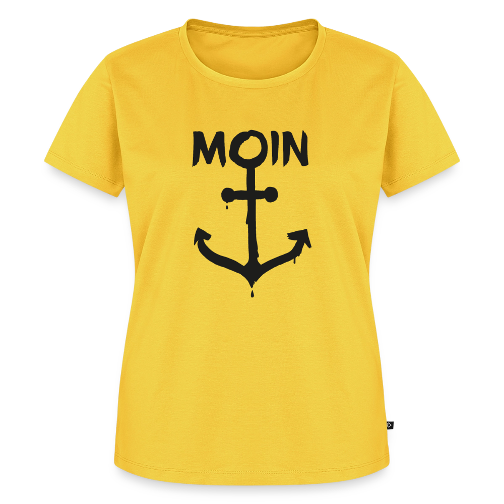 Damen Premium Bio T-Shirt - Moin Anker - Gelb