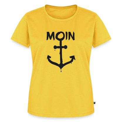 Damen Premium Bio T-Shirt - Moin Anker - Gelb
