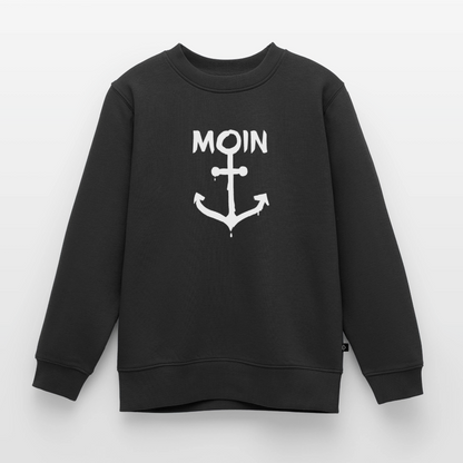 Kinder Premium Pullover - Moin Anker (weiss) - Schwarz