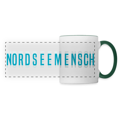 Nordseemensch - Panoramatasse - Weiß/Dunkelgrün