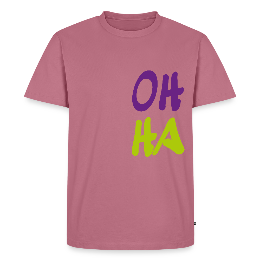 Herren Premium Bio T-Shirt - Oh ha - Mauve