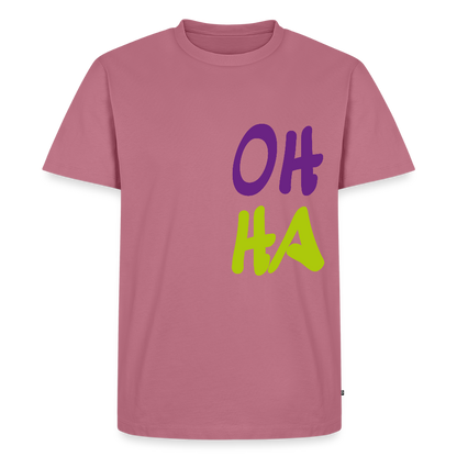 Herren Premium Bio T-Shirt - Oh ha - Mauve