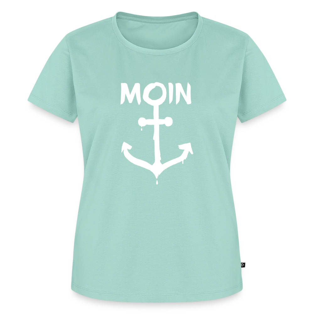 Damen Premium Bio T-Shirt - Moin Anker (weiss) - Mint 