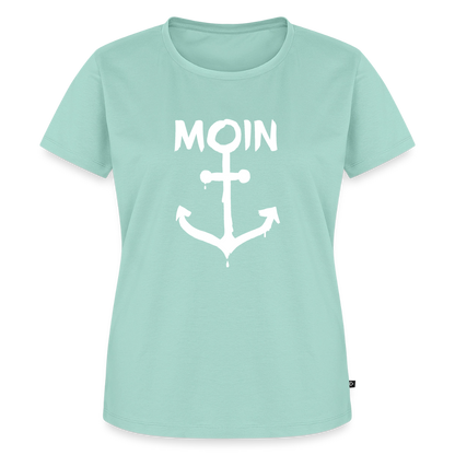 Damen Premium Bio T-Shirt - Moin Anker (weiss) - Mint 