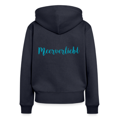 Damen Premium Kapuzenjacke - Meerverliebt - Navy