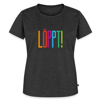 Damen Premium Bio T-Shirt - Löppt! - Anthrazit meliert