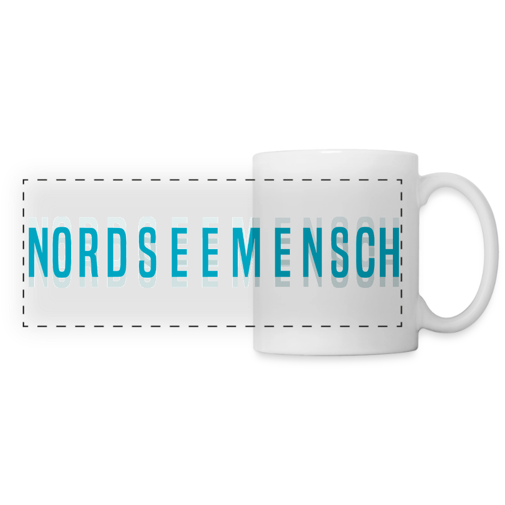 Nordseemensch - Panoramatasse - Weiß