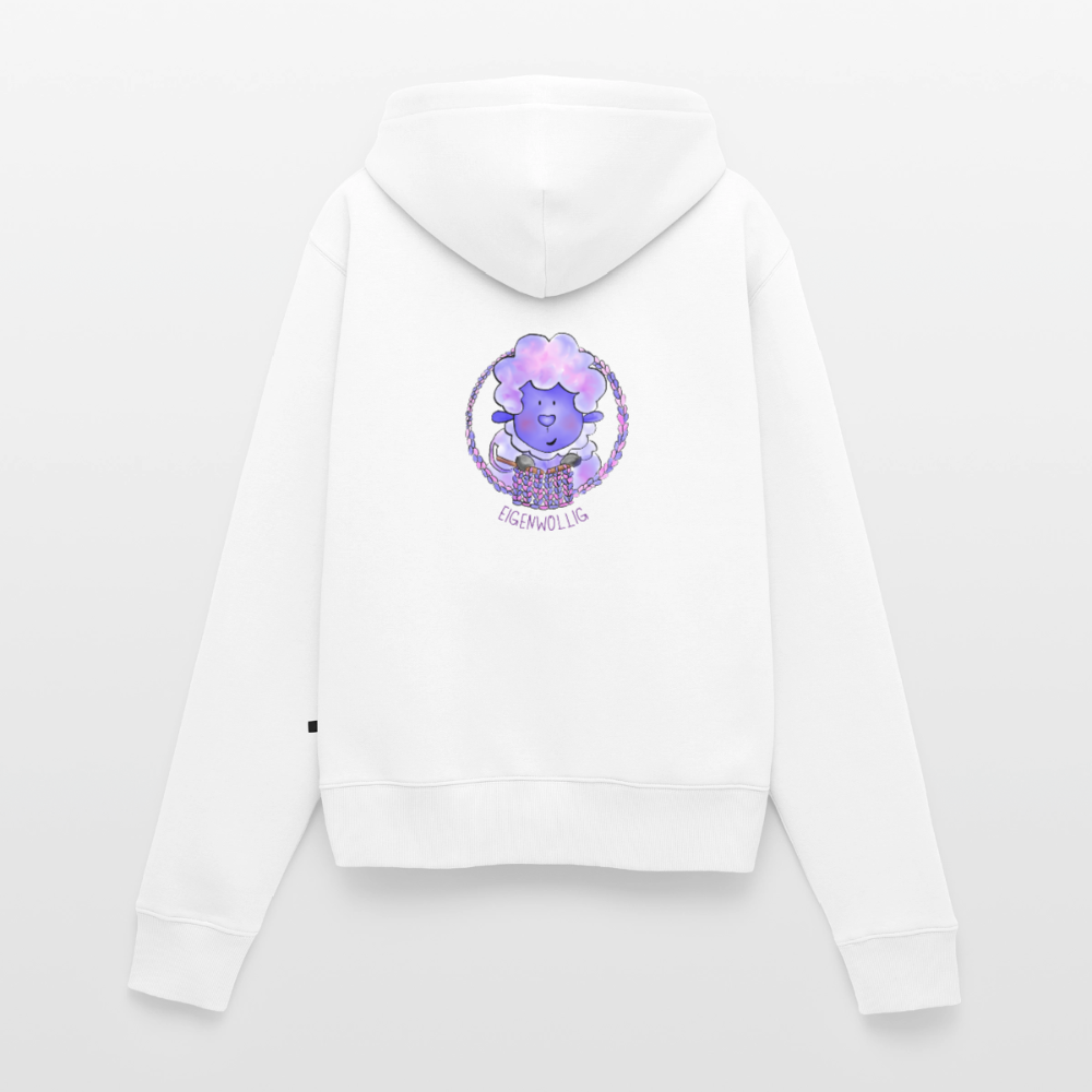 Frauen Premium Kapuzenjacke - Eigenwollig - Weiß