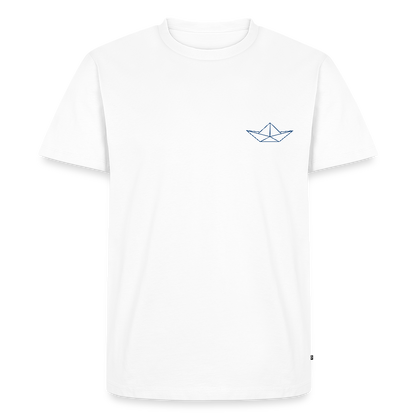 Herren Premium Bio T-Shirt - Origami Boot - Weiß