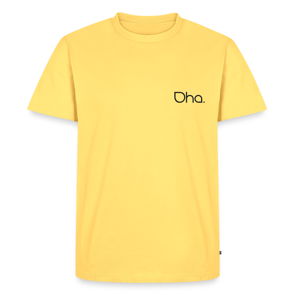 Oha Männer Premium T-Shirt - Pastellgelb