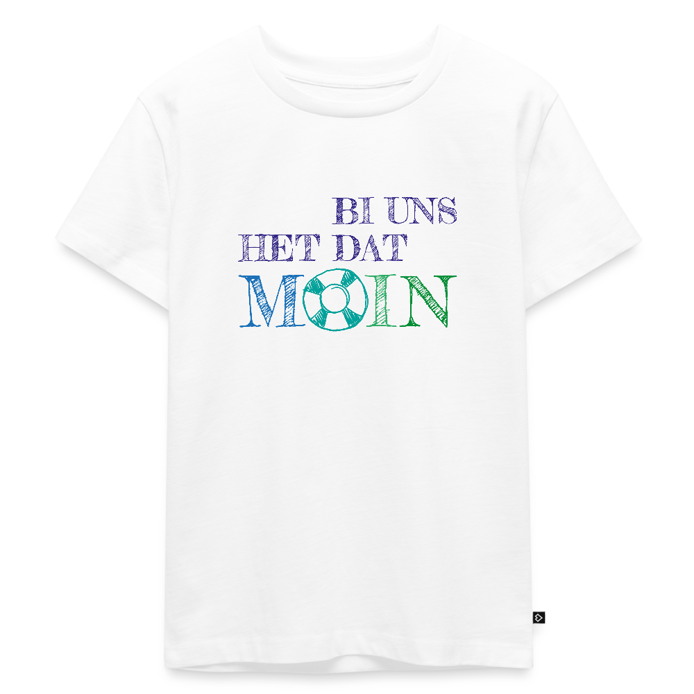 Kinder Premium T-Shirt - Bi uns het dat Moin - Weiß
