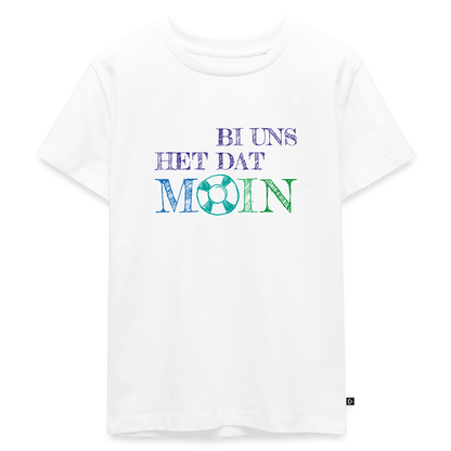 Kinder Premium T-Shirt - Bi uns het dat Moin - Weiß