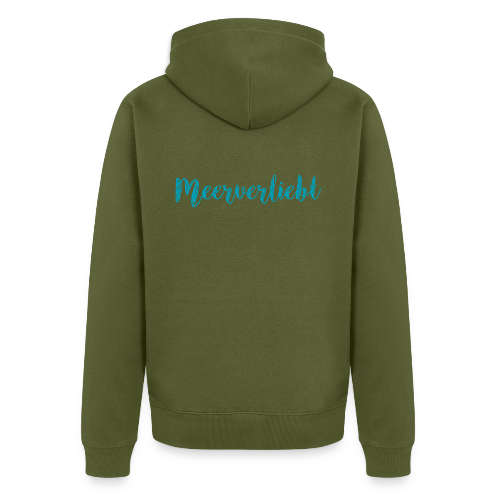 Herren Premium Kapuzenjacke - Meerverliebt - Khaki