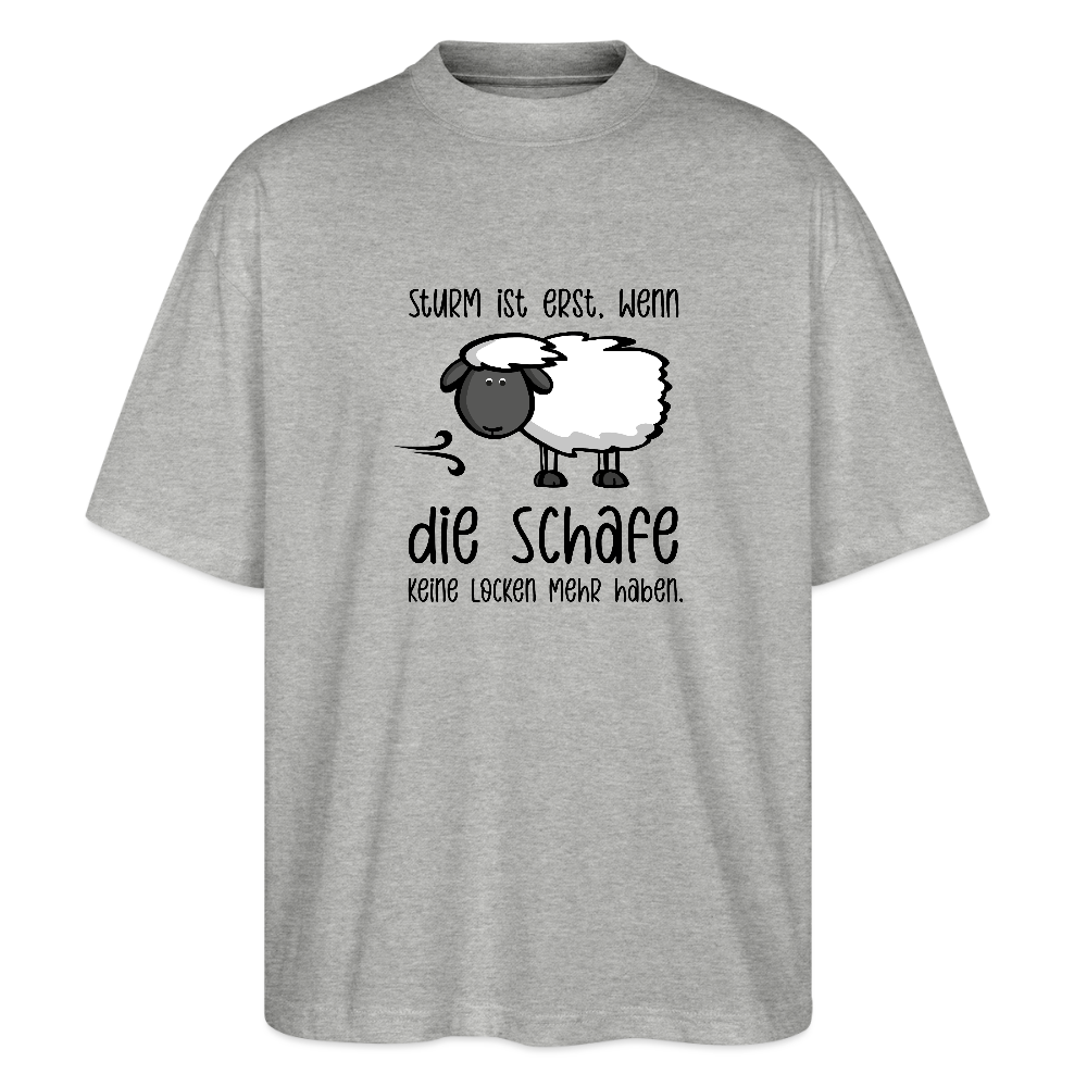 Unisex Oversize Bio-T-Shirt - Schaf - Grau meliert