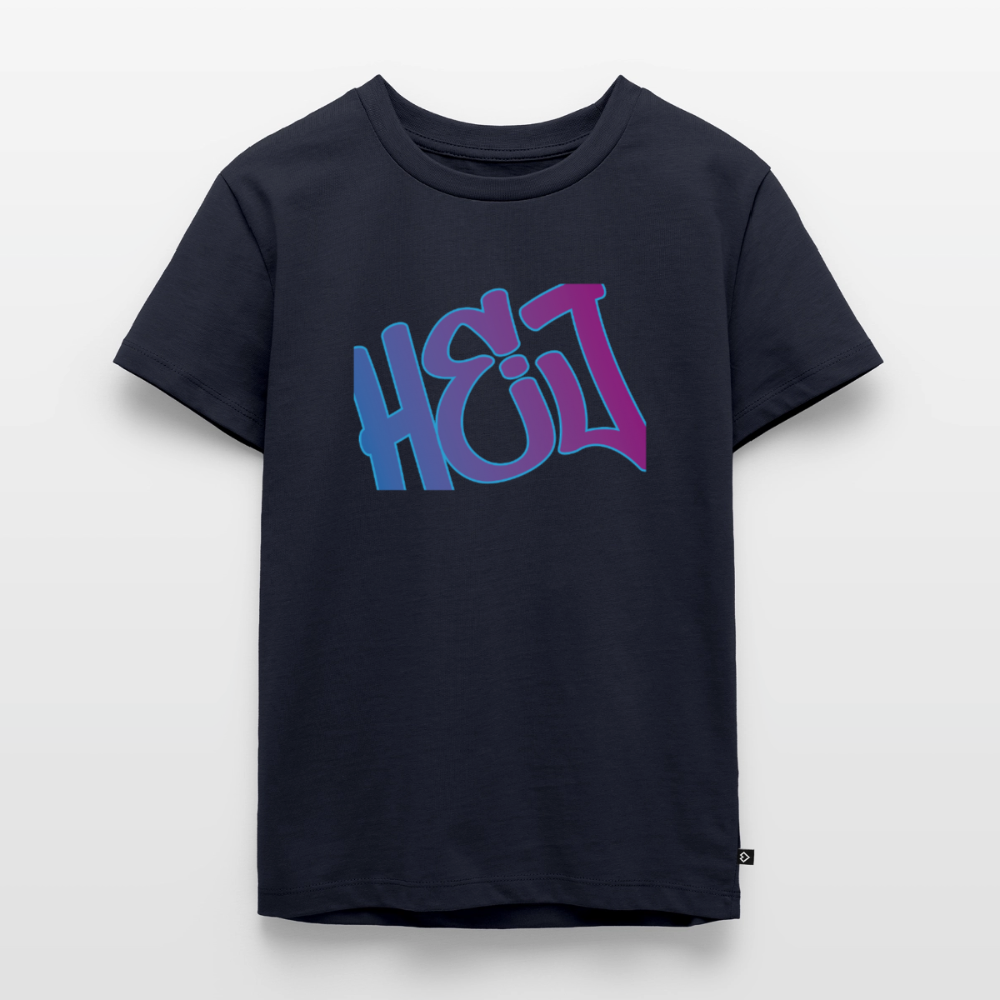 Kinder Premium T-Shirt "Hej" - Navy
