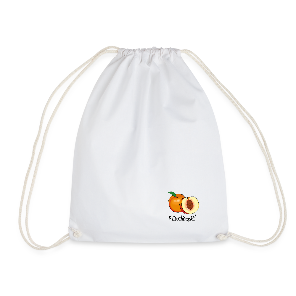 Turnbeutel - Plüschappel - Weiß