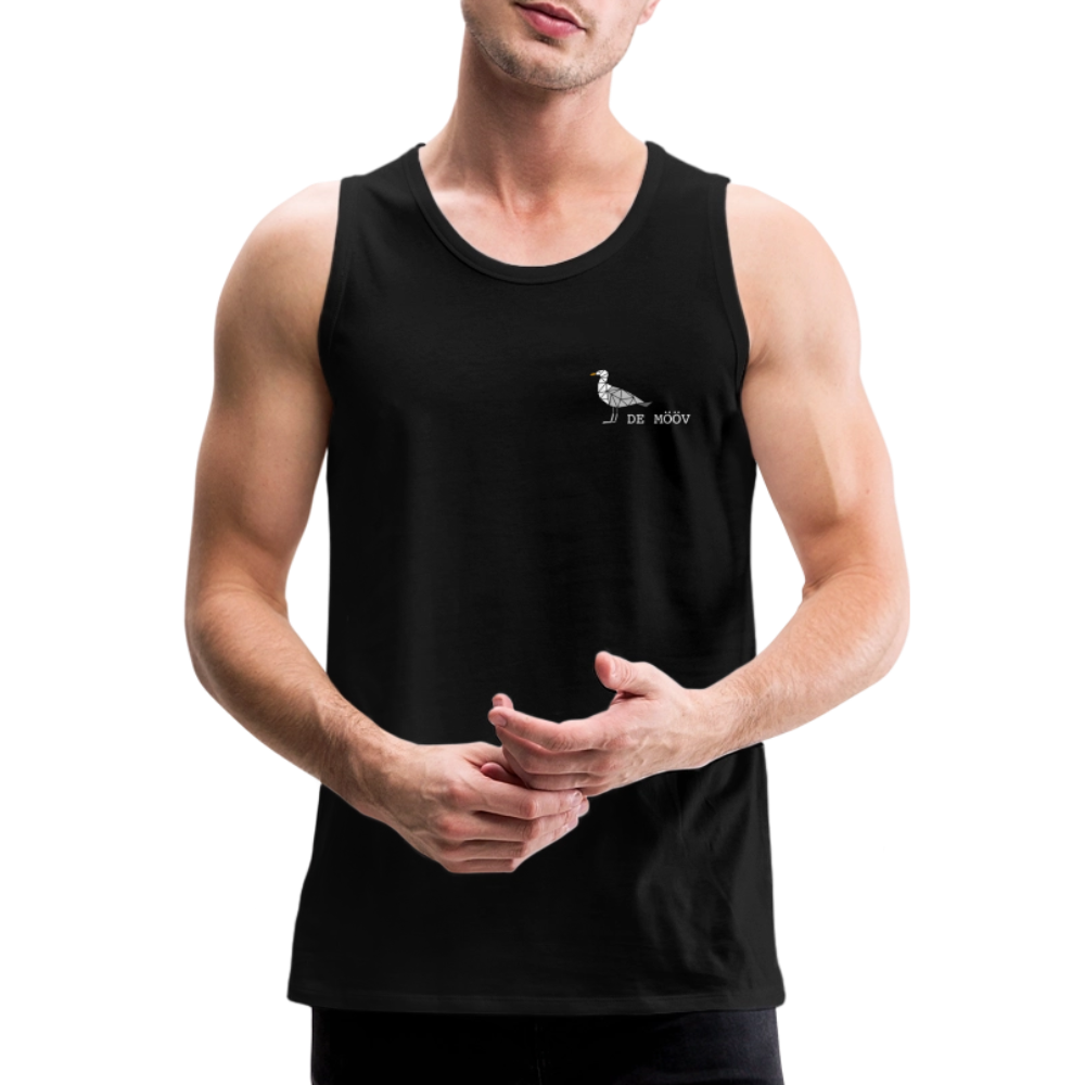 Männer Premium Tank Top - de Mööv (weiss) - Schwarz