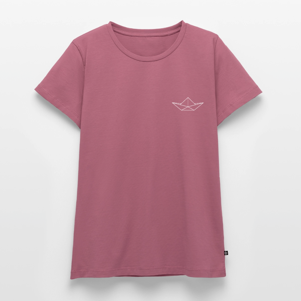 Damen Premium Bio T-Shirt - Origami Boot (weiss) - Mauve