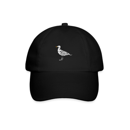 Möwe - Baseballkappe - Schwarz/Schwarz