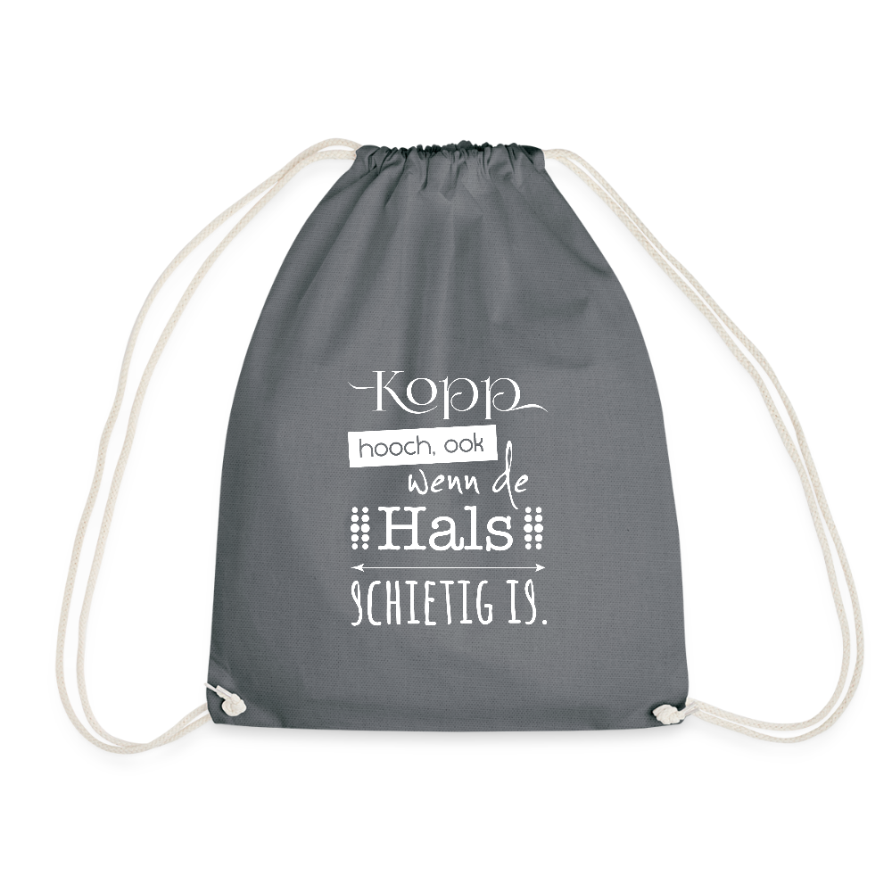 Turnbeutel - Kopp hooch (weiss) - Grau