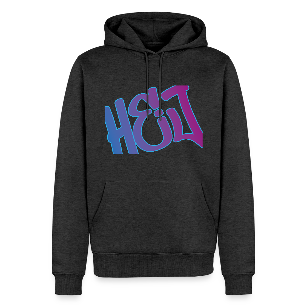 Herren Premium Hoodie - Hej - Anthrazit meliert