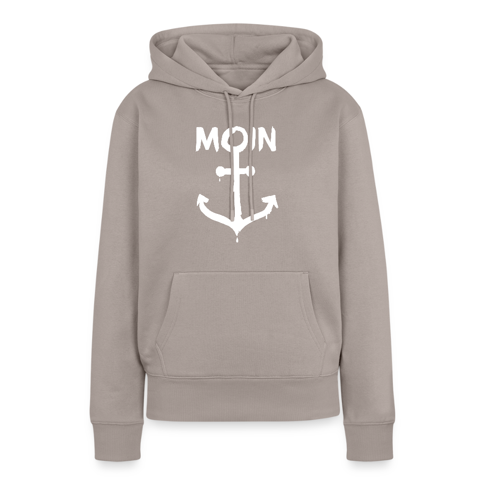 Damen Premium Hoodie - Moin Anker (weiss) - Taupe